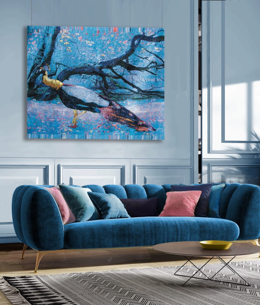 wall tapestry Sanctity, peacock