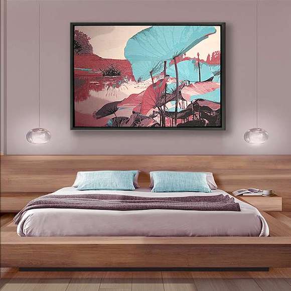 wall tapestry in hotel room
